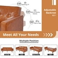 thumbnail image 5 of Futon Sofa Bed Memory Foam Couch Sleeper Daybed Foldable Convertible Loveseat, Brown, 5 of 7