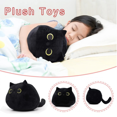 thumbnail image 3 of BREIS Black Cat Plush Toy 9.8inch Black Cat Pillow, Soft Plush Doll Cat Pillow, Baby Plush Toy Cat Shape Design Sofa Pillow Decorative Dolls, 3 of 4