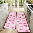 thumbnail image 4 of Kitchen Rugs Sets Of 2,Pink Christmas Tree Pattern Anti Fatigue Kitchen Mat Rugs Non Slip Washable,Decorative Kitchen Floor Mats for Kitchen,Sink,Laundry,17"x47"+17"x47", 4 of 5