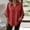 Wine, variant on Asgosdo Women Tops Shirts Batwing Cape Sleeve Turn Down Collar Black Solid V Neck Split Curved Hem Oversize Loose Casual Blouses All Season Womens Tops