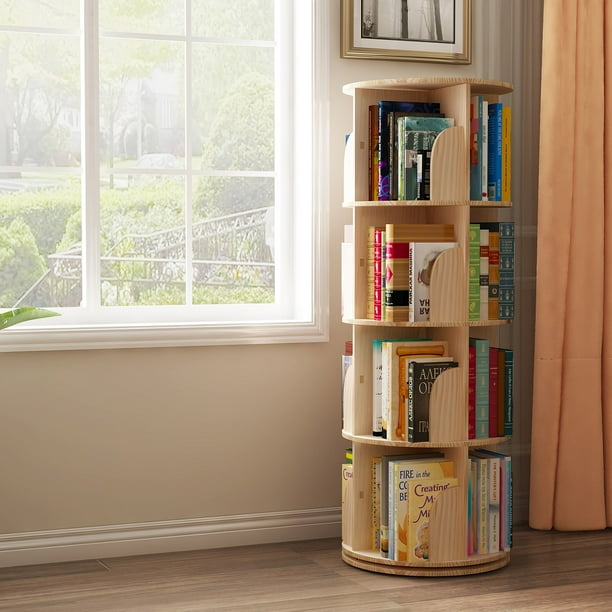 4 tier rotating bookshelf deals