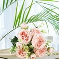 thumbnail image 4 of Deal of The Week Usloyux Artificial Silk Peony Flower Bouquet For Wedding, Valentine'S Day, Home & Party Decor, Realistic Faux Floral Arrangement, No Maintenance,Pink, 4 of 6