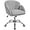 Light Gray, variant on OWNEN Cute Velvet Desk Chair Makeup Vanity Chair with Wheels for Bedroom Modern Swivel Rolling Chair for Home Office Dark Gray,Velvet