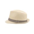 thumbnail image 6 of Panama Jack Women's Fedora Hat - Soft Matte Toyo Straw, Striped Cotton Hat Band, Inner Sweatband, 1 3/4" Brim (Ivory), 6 of 9