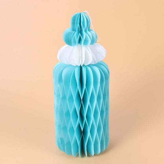 COMPUKAS Baby Shower Honeycomb Balls Blue for Event Planners School Art Activities 2Pcs 12x4.7x12in