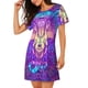 thumbnail image 2 of Easygdp Elephant in Tribal Style Camisón de manga corta para mujer, informal, estampado, 2 of 6