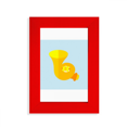 thumbnail image 1 of French Horn Perform Instrument Picture Display Art Red Photo Frame, 1 of 4