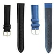 thumbnail image 3 of HIRSCH Pro Sport Leather Watch Strap (Blue) - M - 18mm - Stainless Steel Silver Buckle, 3 of 6