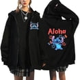 thumbnail image 1 of Sudadera con capucha de dibujos animados de Disney Stitch para mujer, ropa de calle de Manga, Harajuku, Anime, divertido, invierno, años 90, 1 of 1