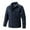 Blue, variant on Men's Lightweight Bomber Jacket Spring Autumn Baseball Stand Collar Striped Trim Full Zip Long Sleeve Coats with Pockets Black