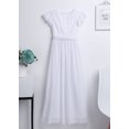 thumbnail image 5 of Miaeowve Juniors Flower Girls Dress Kids Flutter Sleeves Wedding Brithday Party Prom Pageant Banquet Maxi Gown White 10, 5 of 7