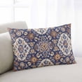 thumbnail image 2 of Blue Boho Throw Pillow Cover 16 x 24 Inch Decorative Pillow Cover Farmhouse Neutral Flowers Pattern Aesthetic Lumbar Pillowcase Seasonal Rectangle Cushion Case for Couch Sofa Bed Living Room, 2 of 7