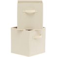 thumbnail image 3 of Set of 2 folding storage cubes, Beige, 3 of 5