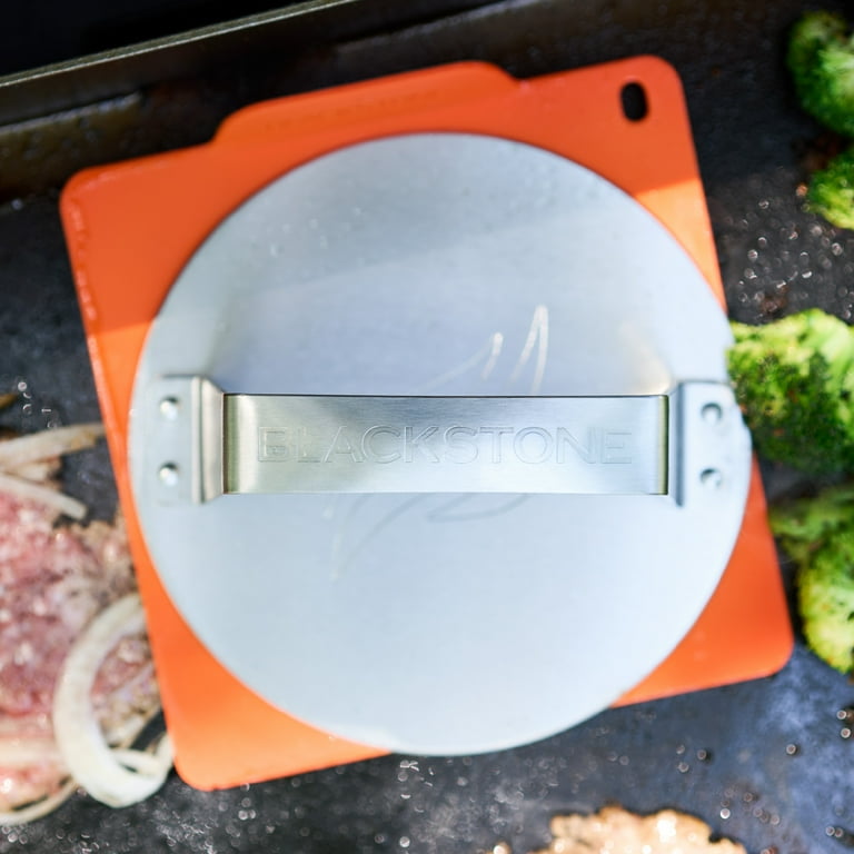 Mallez Smash Burger Pressa Kit, 14 CM Hamburger Pressa & 23 CM Cupola Alimentare Coperchioper Burger & Spatola per Hamburger - Kit di Accessori per Piastra per Cottura a Piastra Piatta