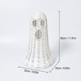 thumbnail image 4 of NANIL Halloween Woven Ghost Basket, 12 Inch Handwoven White Rattan Ghost Figurine, Spooky Farmhouse Halloween Tabletop Centerpiece & Porch Decor, Halloween Home Ornament Perfect Halloween Gift, 4 of 19