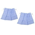 thumbnail image 3 of Side Car Window Shade, Portable Removable  2pcs Car Curtain With 4 Suction Cups For Van For Car Blue Grid, 3 of 8
