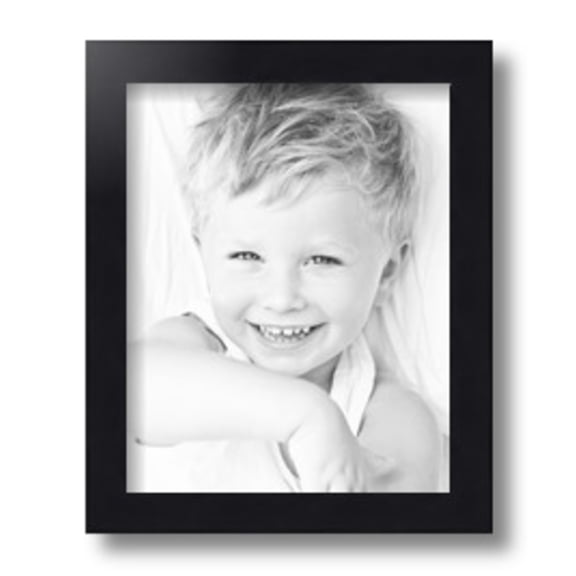 ArtToFrames 8x10 inch Satin Black Picture Frame, Black 8" x 10" Wood Poster Frame (WOM-4654) 1234