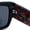 Fuchsia Skull, variant on Locs Mens Day of Dead Skull Print Thick Arm Rectangle Horn Rim Sunglasses Beige