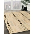 thumbnail image 2 of Ahgly Company Indoor Round Abstract Brown Gold Solid Area Rugs, 3' Round, 2 of 6