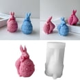 thumbnail image 2 of ZPAQI Three-dimensional Rabbit Silicone Mold Diy Rabbit Aromath Candle Gypsum Mold, 2 of 12