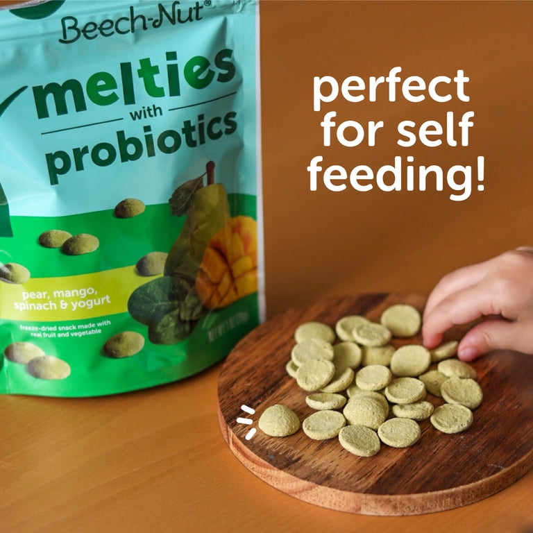 Beech-Nut Probiotic Melties Pear Mango Spinach Yogurt Melts