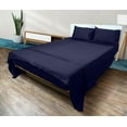 thumbnail image 3 of Cloud Fino 100% Cotton Sheet Set- 4 Piece Sheet Set- 600 Thread count- Flat Sheet, Fitted Sheet ups to 15" Deep pocket and 2 pillowcases- Super Soft Hotel Luxury Sheets Set(Navy Blue,Twin XL), 3 of 6