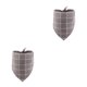 thumbnail image 1 of Methold Pañuelo de baba, algodón plegable, reutilizable, lavable, colorido, para mascotas, Triangular, accesorios de toalla para cuello de 25-45cm, a Tela escocesa gris 2piezas Methold CBP281053, 1 of 6