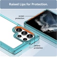 thumbnail image 4 of Case for Samsung Galaxy S22 Ultra Case Slim Dropproof [Defend from Drop/Scratch/Slip/Fingerprint] Clear Acrylic Hard Back Soft TPU Bumper Hybrid Phone Cover for Samsung S22 Ultra-Crystal Blue, 4 of 16
