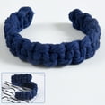 thumbnail image 4 of Handwoven Cotton Curtain Tiebacks 9.44in - Adjustable Non-Slip Holdbacks for Thick Curtains, Natural Window Accents & Home Decor (Navy)​, 4 of 7