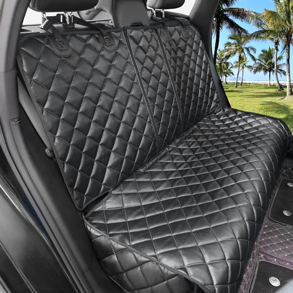 Funda de asiento de coche para perros KritterKorner, impermeable, piel sintética
