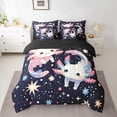 thumbnail image 2 of Feelyou Child Axolotl Animal Comforter Set 7pcs, Stars Starry Sky Queen Bedding Sets, 2 of 8