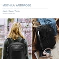 thumbnail image 4 of Mochila Antirobo Impermeable Puerto Usb Para Laptop ,Color Negro, 4 of 7