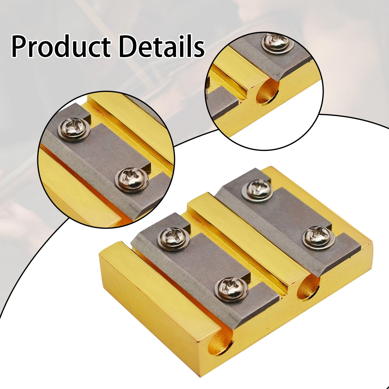 QccHieUs Violin Peg Reels Shaver Metal Violin Making Tool for Beginners Professionals gold
