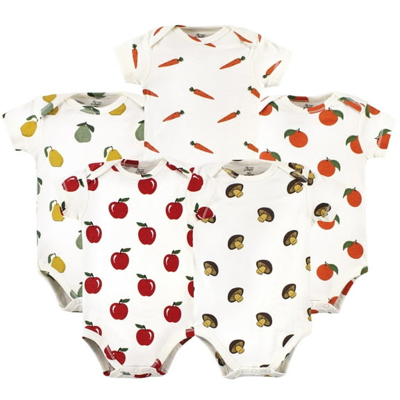 Luvable Friends Touched by Nature Bodysuits 5pk, Produce Patch, 0-3M