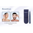 thumbnail image 4 of Pinza para Cejas BeautéLux Punta Sesgada Acero Inoxidable Azul, 4 of 9