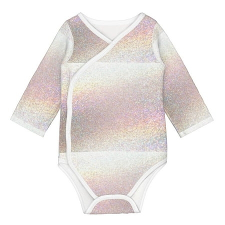 

Gaeub Glitter Light Pearl Unisex Babies Long-Sleeve Bodysuit 100% Organic Cotton-2 Years