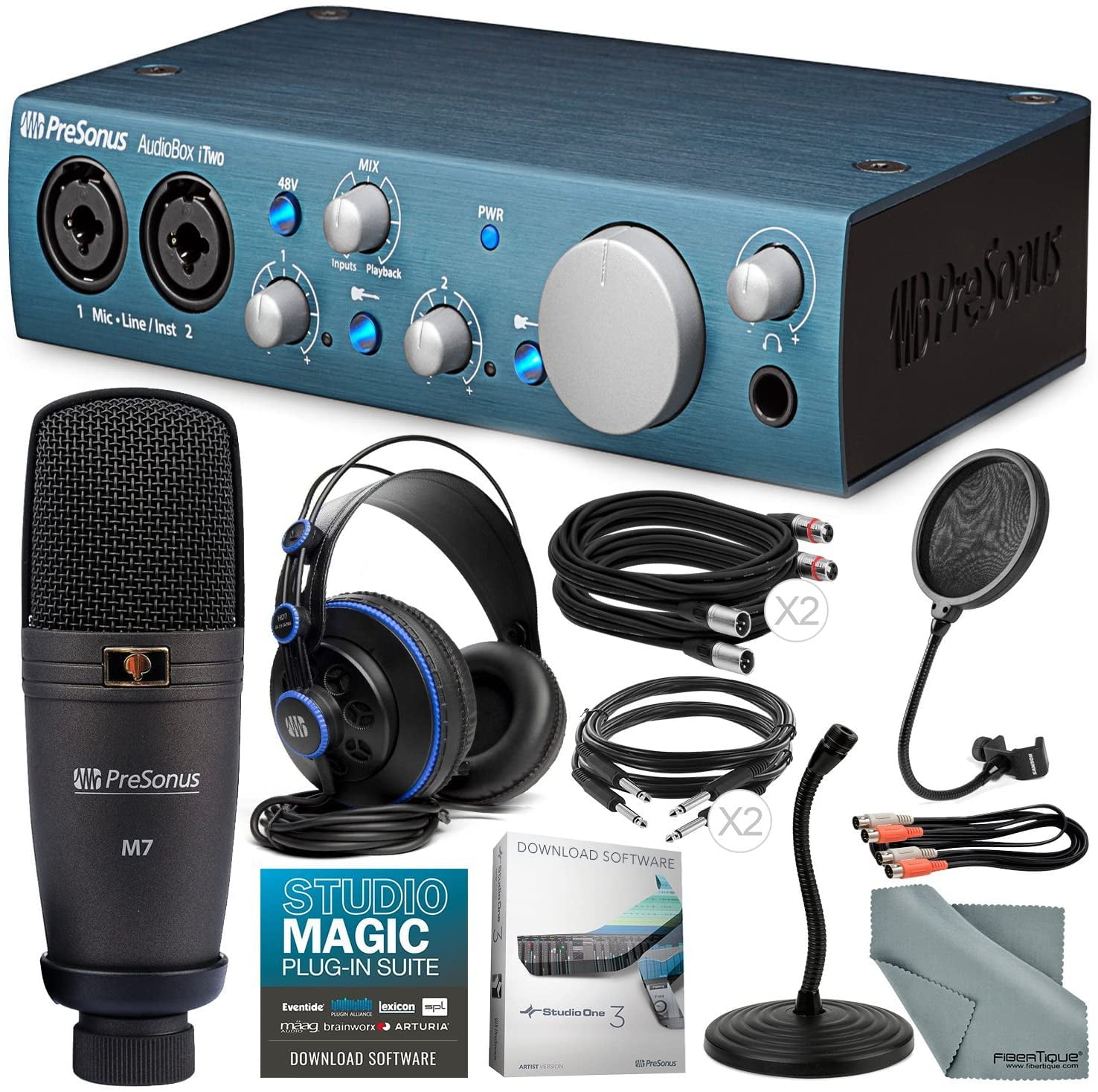 PreSonus Audiobox iTwo Studio USB/iPad hardware/software Recording Kit