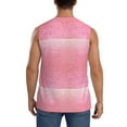 thumbnail image 4 of Easygdp Sparkly Pink Glitter Men's Breathable Tank Tops Sleeveless Sporty T Shirts for Basketball, Mountaineering, Bodybuilding -Small, 4 of 8
