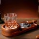 thumbnail image 5 of Posavasos Cenicero De Cigarros Con Bandeja De Metal Desmontable Para Vaso De Whisky, Decoración De Madera Rústica, Regalo Perfecto Para Hombres - 28 X 12 X 6 Cm, 5 of 5