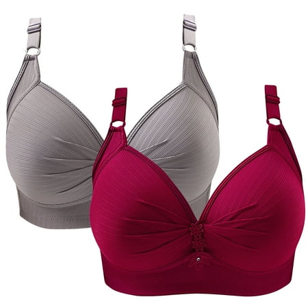 Women s Seamless Sports Bra No Underwire Bra Feature V-Neck Demi & Balconette Bra Style W-247 Hook and Eye Closure Push Up Bras No Underwire Multi-color L