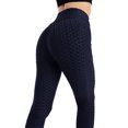 thumbnail image 7 of REORIAFEE Womens Plus Ribbed Leggings High Waisted Scrunch Butt Athletic Leggings Solid Print Yoga Pants Buttery Soft Exercise Pants for Running Workout Elastic Tights Navy S, 7 of 7