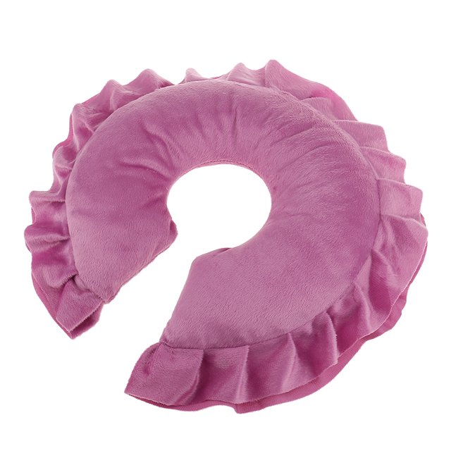 Injueey Soft Spa Masaje Cuna Cara Almohada Cuello Cabeza Cojín Viaje Café Juegos de cama Rosa roja