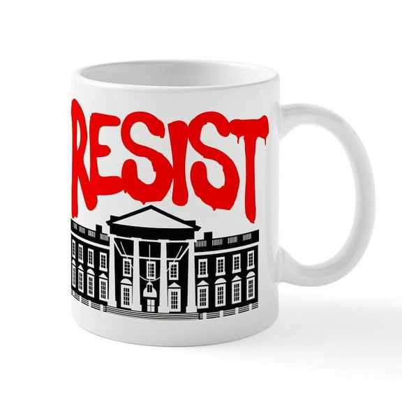 CafePress - Resist White House Mug - 11 oz Ceramic Mug - Novelty Coffee Tea Cup