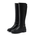 thumbnail image 3 of Cathalem Wide Calf over The Knee Boots for Women Leather Womens Heel Leather Womens Mid Calf Boots Size 11 Wide Width Black 9, 3 of 5