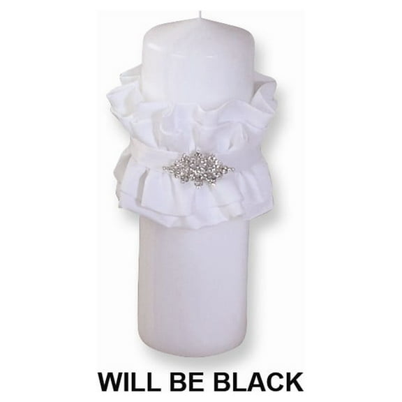 Ivory/Black or White Isabella Pillar Candle