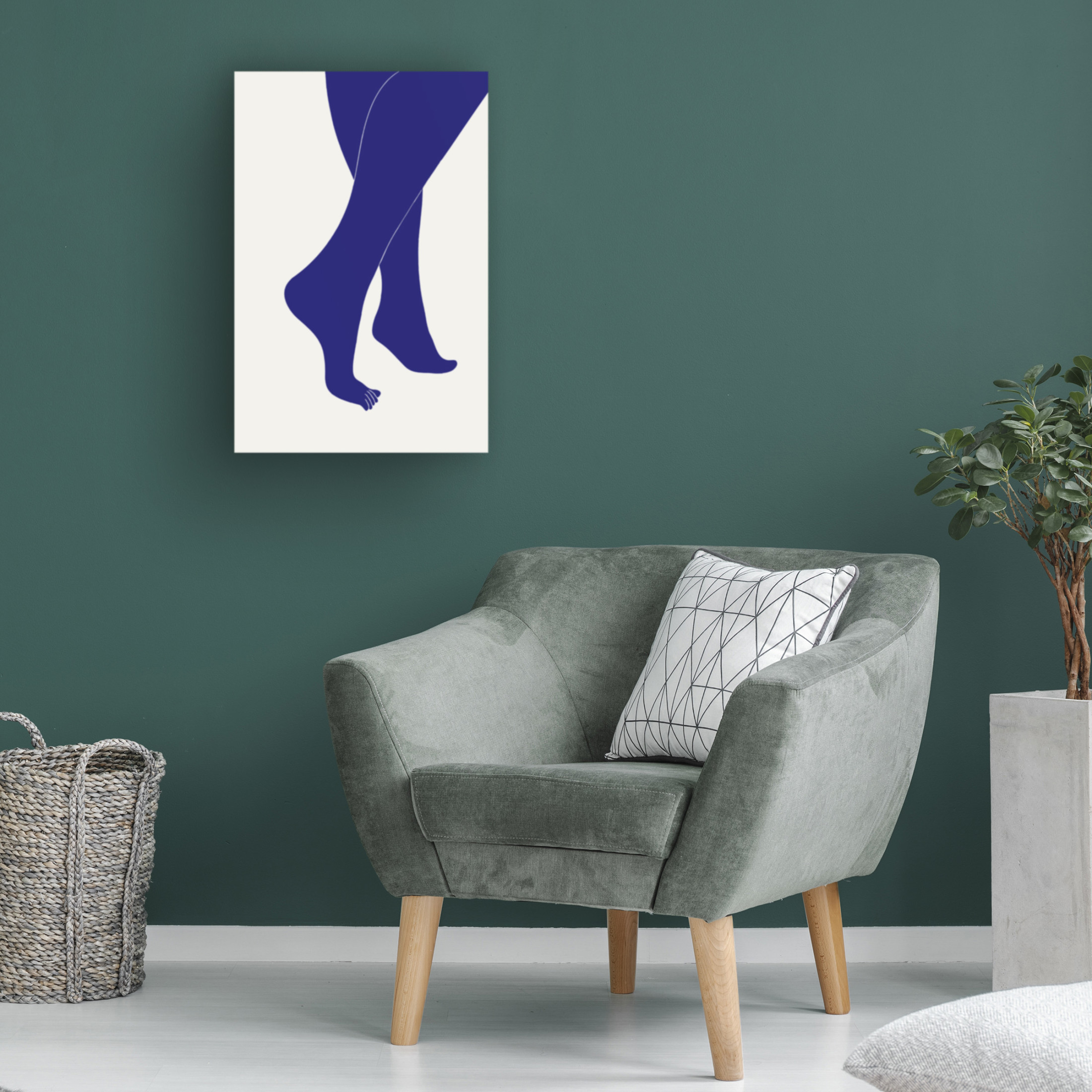 Trademark Fine Art Pictufy Studio II Tip Toe Blue Canvas Wall Art