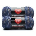 Red Heart® Super Saver® Jumbo Speckle 4 Medium Acrylic Yarn, Soft Navy