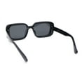 thumbnail image 4 of Womens Classy Narrow Rounded Rectangle Rimless Glitter Plastic Sunglasses Black Pink - Black, 4 of 4