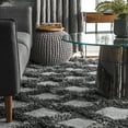 thumbnail image 4 of nuLOOM Francene Diamond Trellis Shag Area Rug, 4' x 6', Francene Dark Grey, 4 of 5