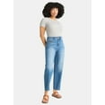 thumbnail image 2 of Time and Tru Women's High Rise Barrel Jeans, 26.5" Inseam, Sizes 0-20, 2 of 5